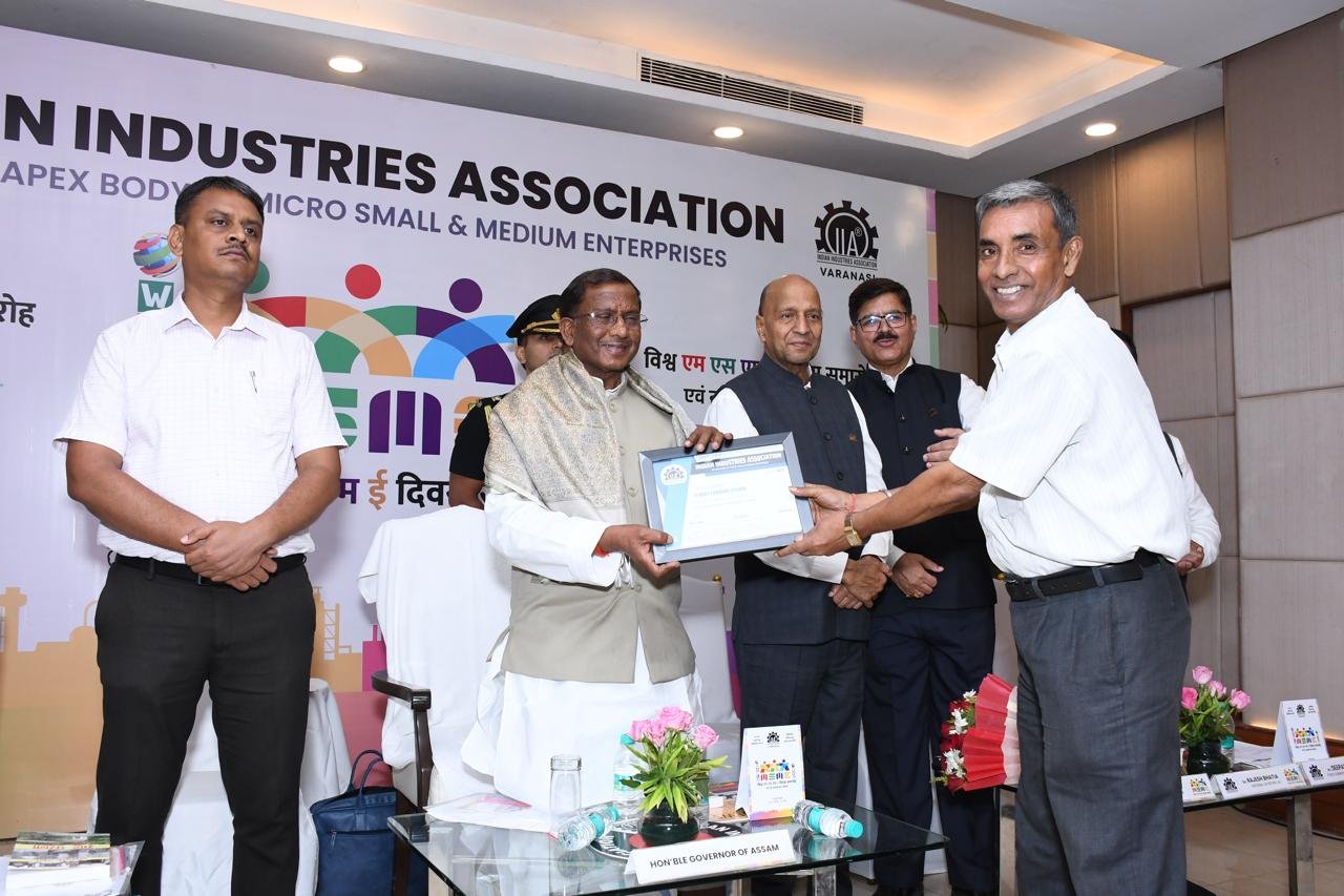 Recognization Certificate Received from Governor of Assam Sri.Laxman Acharya Jee in presence of Commissioner of Varanasi Sri. Rajlingam Jee